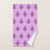 Fleur de Lis in Violet Paars op Lavender Bad Handdoek (Handdoek)