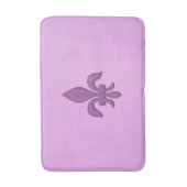 Fleur de Lis in Violet Paars op Lavender Badmat (Voorkant Verticaal)