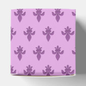 Fleur de Lis in Violet Paars op Lavender Bedankdoosjes (Bovenkant)