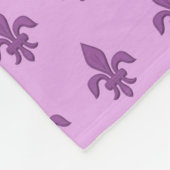 Fleur de Lis in Violet Paars op Lavender Fleece Deken (Hoek)