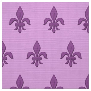 Fleur de Lis in Violet Paars op Lavender Stof