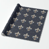 Fleur de Lis-inpakpapier Cadeaupapier (Uitgerold)
