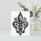 Fleur de Lis Intricate Briefkaart (Staand voorkant)