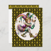 Fleur de Lis Invitation Kaart (Voorkant / Achterkant)