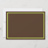 Fleur de Lis Invitations Chocolate and Limoen Kaart (Achterkant)