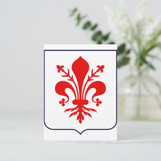 Fleur de lis, Italië Briefkaart (Staand voorkant)