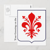 Fleur de lis, Italië Briefkaart (Voorkant / Achterkant)