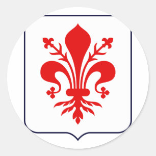 Fleur de lis, Italië Ronde Sticker