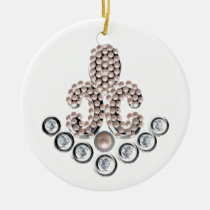 Fleur De Lis-jewelen Keramisch Ornament