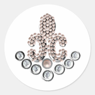 Fleur De Lis-jewelen Ronde Sticker