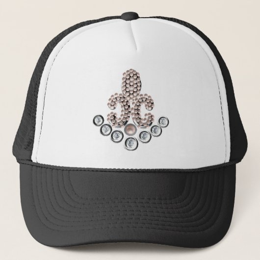 Fleur De Lis-jewelen Trucker Pet (Voorkant)