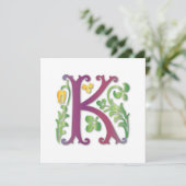 Fleur-de-lis K Monogram Kaart (Staand voorkant)