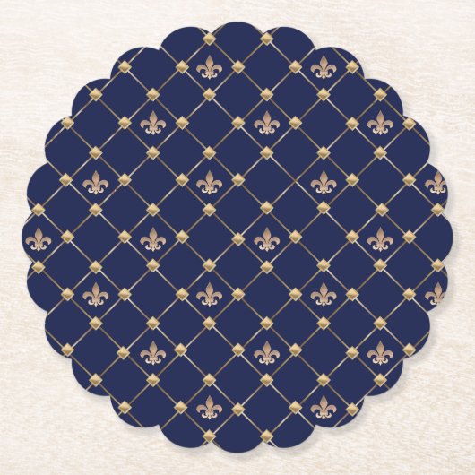 Fleur de Lis Kartonnen Onderzetters (Voorkant)
