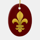 Fleur-de-lis Keramisch Ornament (Voorkant)