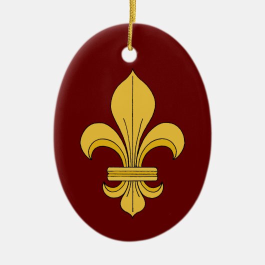 Fleur-de-lis Keramisch Ornament (Voorkant)