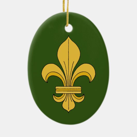 Fleur-de-lis Keramisch Ornament (Achterkant)