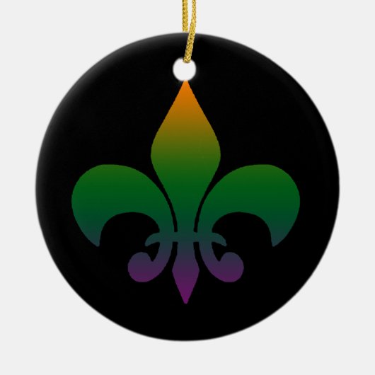 Fleur de lis keramisch ornament (Voorkant)