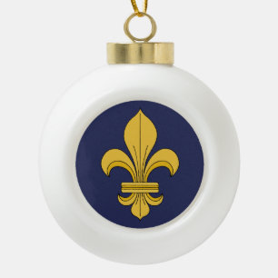 Fleur-de-lis Keramische Bal Ornament