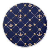 Fleur de Lis Keramische Knop (Voorkant)