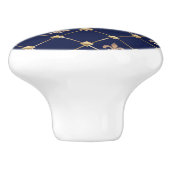 Fleur de Lis Keramische Knop (Zijkant)