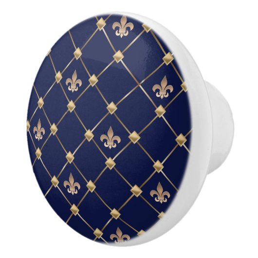Fleur de Lis Keramische Knop (Rechts)