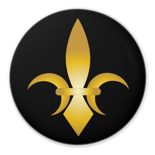 Fleur-de-Lis Keramische Knop (Voorkant)