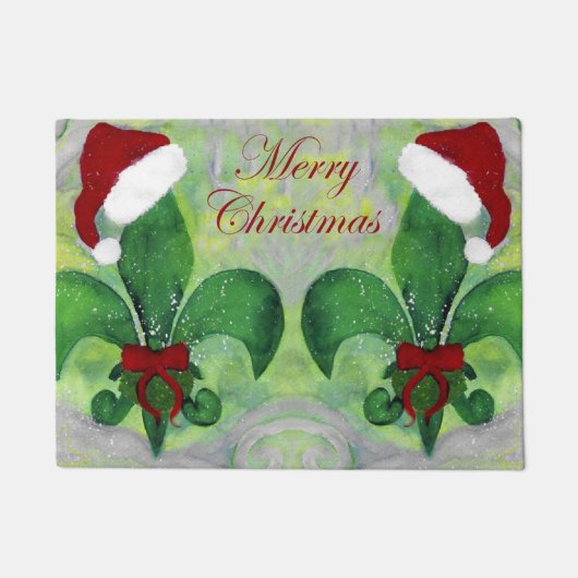 Fleur de lis Kerst Vakantie vloermat deurmat (Voorkant)