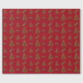Fleur de Lis-kerstboom noel Cadeaupapier (Vlak)