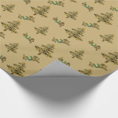 Fleur de Lis-kerstboom - Noel op Gold Cadeaupapier (Hoek)
