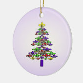 Fleur de Lis-kerstboomversiering Keramisch Ornament (Links)