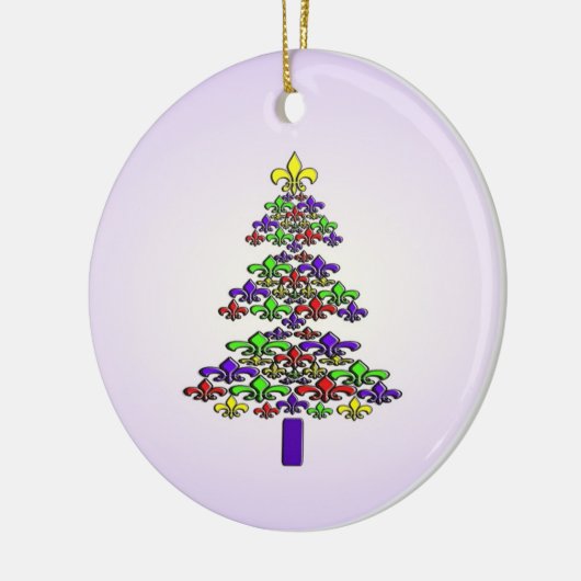 Fleur de Lis-kerstboomversiering Keramisch Ornament (Links)