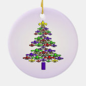 Fleur de Lis-kerstboomversiering Keramisch Ornament (Achterkant)