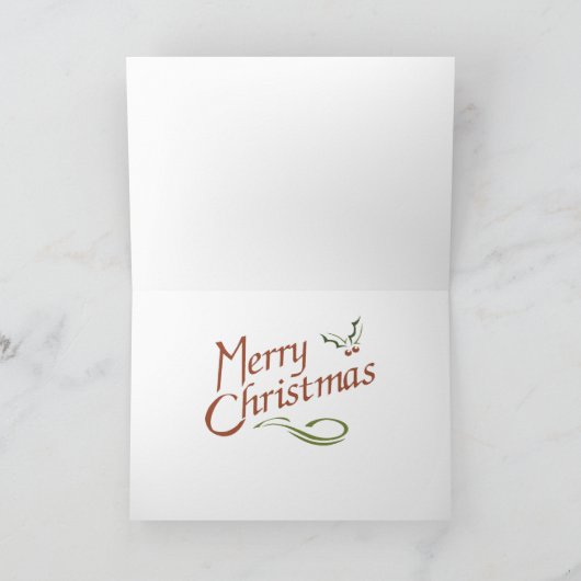 Fleur De Lis Kerstmis Feestdagen Kaart (Binnen)