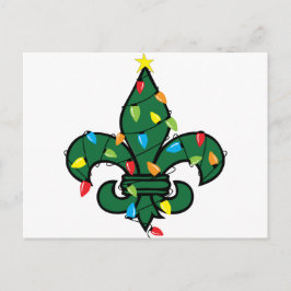 Fleur De Lis Kerstmis Feestdagenkaart