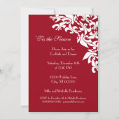 Fleur de Lis Kerstparty Red White Kaart (Achterkant)