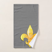 Fleur De Lis Kies kleur geel Bad Handdoek (Handdoek)