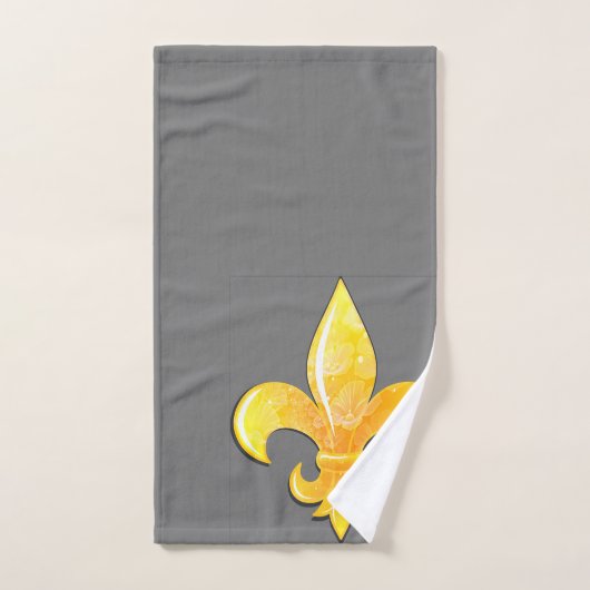 Fleur De Lis Kies kleur geel Bad Handdoek (Handdoek)