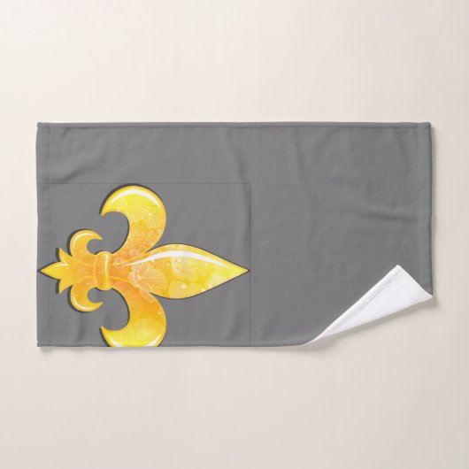 Fleur De Lis Kies kleur geel Bad Handdoek (Handdoek)