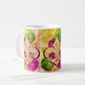Fleur-de-Lis | Kleurrijke koffiemok (Voorkant links)