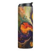 Fleur de Lis Kleurrijke Mardi Gras Thermosbeker (Gedraaid links)