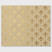 Fleur de Lis Kraft Gold Natural Royal - minimumaan Cadeaupapier (Vlak)