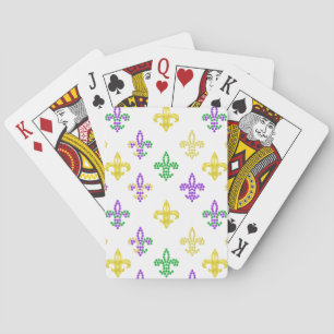 Fleur de Lis-kralen - witte speelkaarten