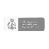 Fleur-de-lis, kroon en krans etiket (Voorkant)