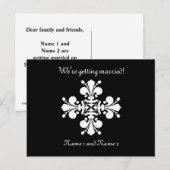 Fleur de lis kruis aankondigingskaart (Voorkant / Achterkant)