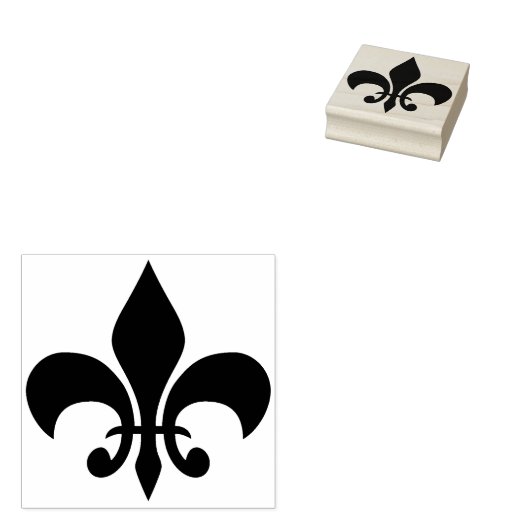fleur de lis kunststempel rubberstempel (Gestempeld)