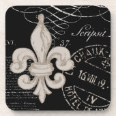  Fleur de Lis...kurk onderzetters (Voorkant)