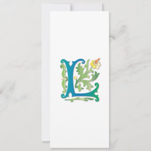 Fleur-de-lis L Monogram Kaart (Voorkant)