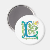 Fleur-de-lis L Monogram Magneet (Voorkant / Achterkant)