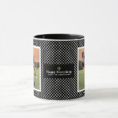 Fleur De Lis Label With Polka Dots 2 Photo Mok (Midden)