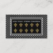 Fleur de Lis Label with White Polka Dots (Achterkant)